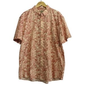 Faherty Men’s Organic Cotton Hawaiian Button Down Coral Tile Shirt Various Sizes